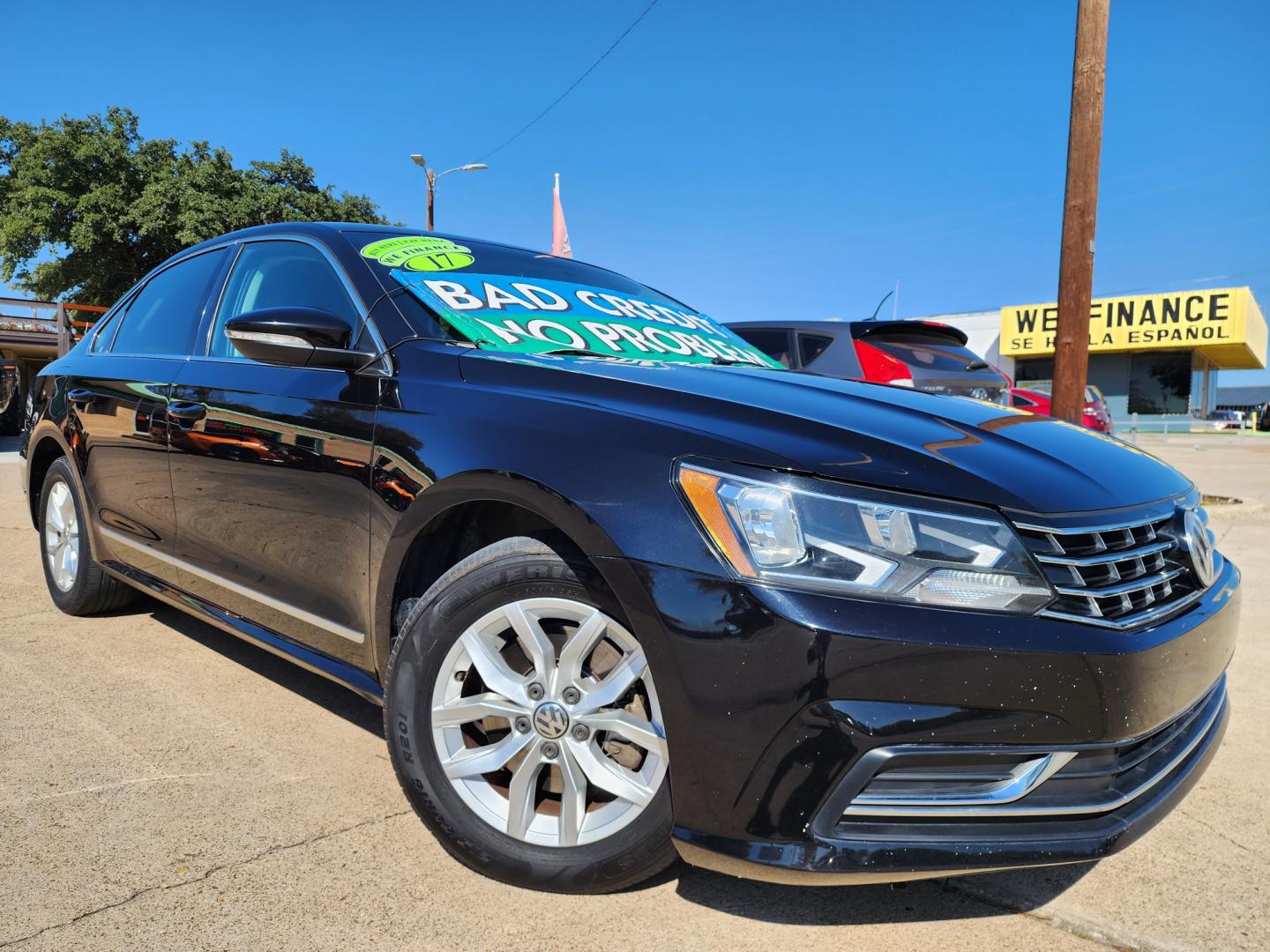 2017 BLACK /BLACK Volkswagen Passat S (1VWAT7A36HC) with an L4 engine, 6A transmission, located at 2660 S.Garland Avenue, Garland, TX, 75041, (469) 298-3118, 32.885387, -96.656776 - Welcome to DallasAutos4Less, one of the Premier BUY HERE PAY HERE Dealers in the North Dallas Area. We specialize in financing to people with NO CREDIT or BAD CREDIT. We need proof of income, proof of residence, and a ID. Come buy your new car from us today!! This is a very well cared for 2017 VW - Photo#0